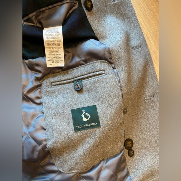 Lauren Ralph Lauren Classic Grey Wool Blend Pea Coat 16R Boys - Picture 11 of 11